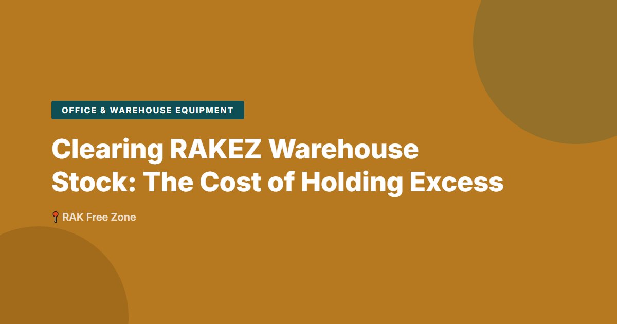 Clearing RAKEZ Warehouse Stock: The Cost of Holding Excess
